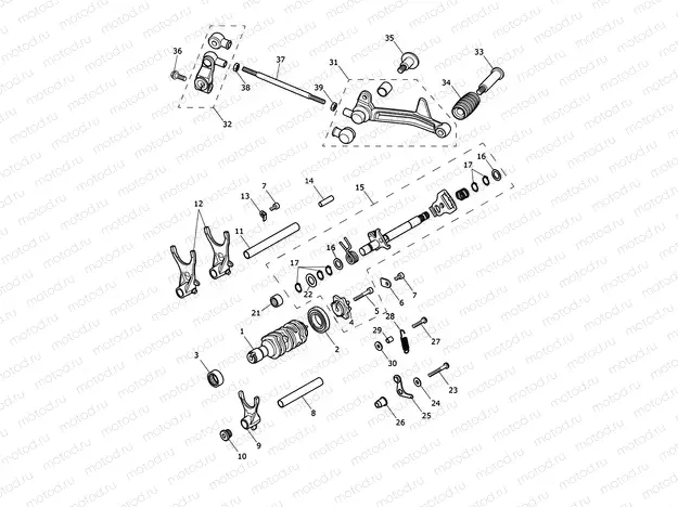 Gear Selectors & Pedal