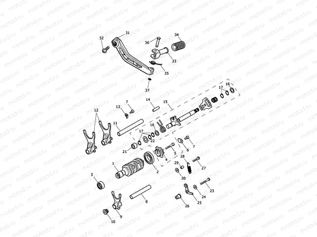 Gear Selectors & Pedal