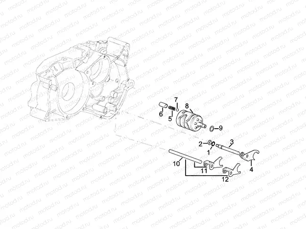 Gearbox driven shaft II