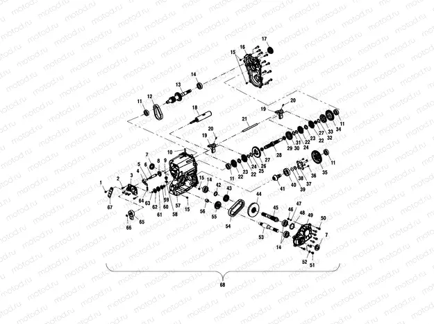 GEARCASE - A10RF50AB (4970927092D01) | GEARCASE - A10RF50AB (4970927092D01)