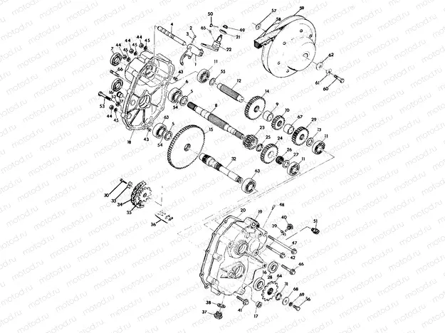 GEARCASE ASSEMBLY 250 4X4 (4919791979035A) | GEARCASE ASSEMBLY 250 4X4 (4919791979035A)