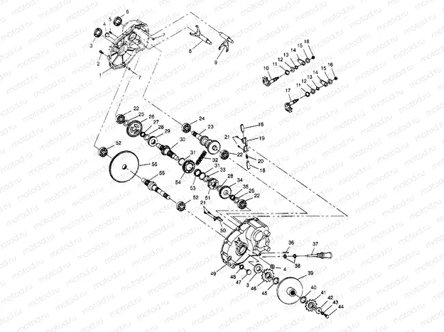 GEARCASE ASSEMBLY  4X4 400L W948140 (4926772677C007) | GEARCASE ASSEMBLY  4X4 400L W948140 (4926772677C007)