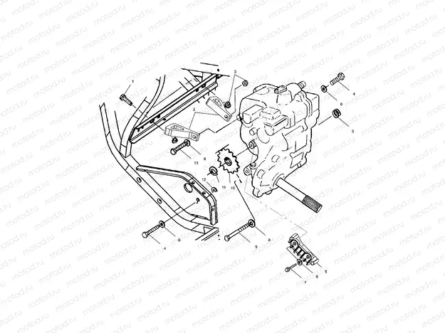 GEARCASE MOUNTING - A01CG38CA (4963916391C009) | GEARCASE MOUNTING - A01CG38CA (4963916391C009)