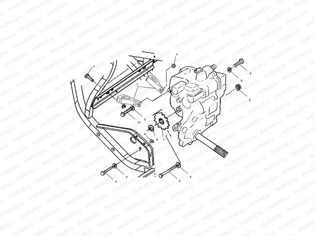 GEARCASE MOUNTING - A02CG38CA (4970247024C09) | GEARCASE MOUNTING - A02CG38CA (4970247024C09)