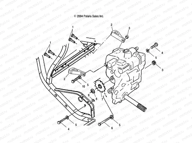 GEARCASE MOUNTING - A04BG50AA/FA (4994789478B11) | GEARCASE MOUNTING - A04BG50AA/FA (4994789478B11)