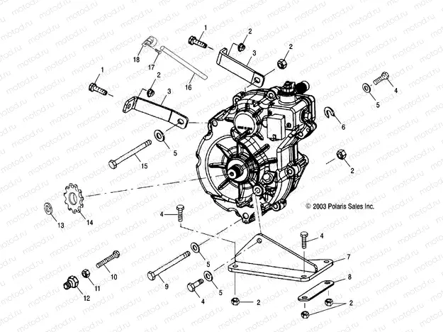 GEARCASE MOUNTING - A04CA32AA/AB/FA (4986248624C02) | GEARCASE MOUNTING - A04CA32AA/AB/FA (4986248624C02)