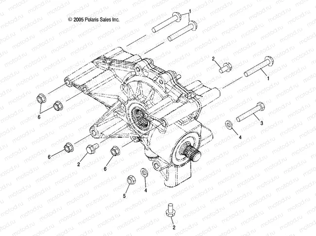 GEARCASE MOUNTING | GEARCASE MOUNTING, REAR - A05MH76AC/AT/AU/AW (4999200229920022D04)