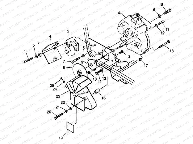 GEARCASE/BRAKE MOUNTING  2X4 300 W957530 (4930053005B014) | GEARCASE/BRAKE MOUNTING  2X4 300 W957530 (4930053005B014)