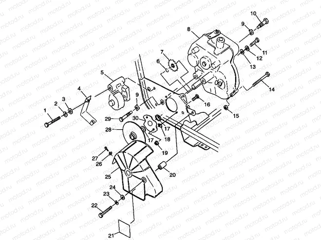 GEARCASE/BRAKE MOUNTING Trail Blazer W98BA25C (4945464546B012) | GEARCASE/BRAKE MOUNTING Trail Blazer W98BA25C (4945464546B012)