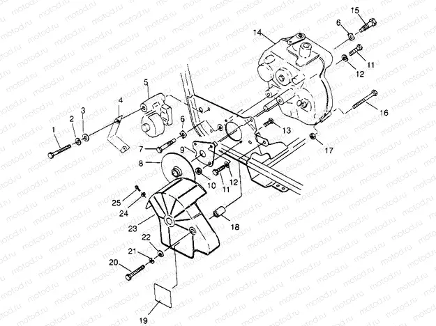 GEARCASE/BRAKE MOUNTING Trail Boss W968527 (4935883588B013) | GEARCASE/BRAKE MOUNTING Trail Boss W968527 (4935883588B013)