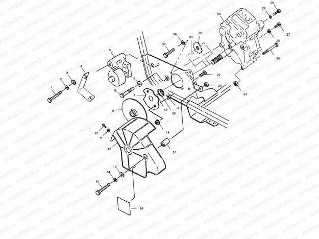 GEARCASE/BRAKE MOUNTING - W98AA25C (4945314531B013) | GEARCASE/BRAKE MOUNTING - W98AA25C (4945314531B013)