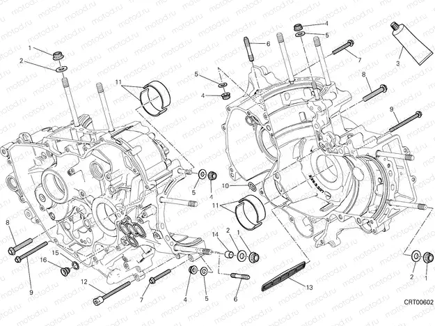 HALF-CRANKCASES PAIR [MOD:899 ABS,899 AWS]