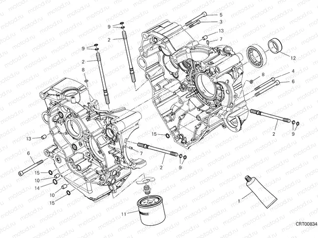 HALF-CRANKCASES PAIR [MOD:DVL1260S]