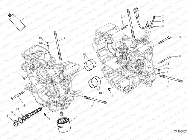 HALF-CRANKCASES PAIR [MOD:HYM 950]