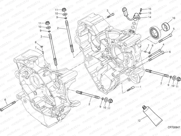 HALF-CRANKCASES PAIR [MOD:M 1200]