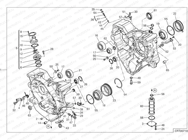 HALF-CRANKCASES PAIR [MOD:M 1200R]