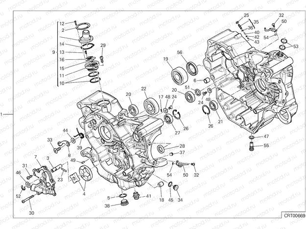 HALF-CRANKCASES PAIR [MOD:M 821]