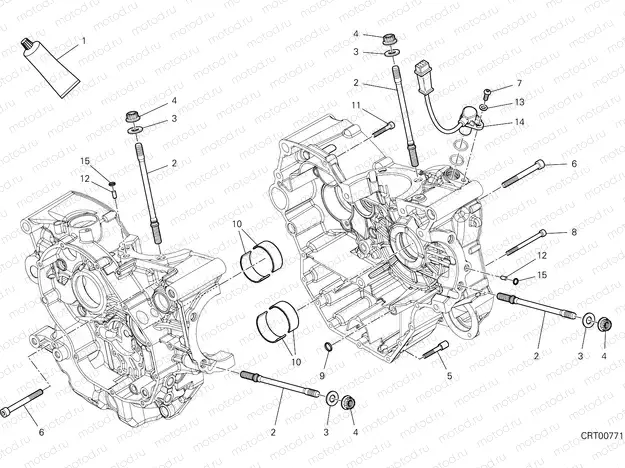 HALF-CRANKCASES PAIR [MOD:M 821]