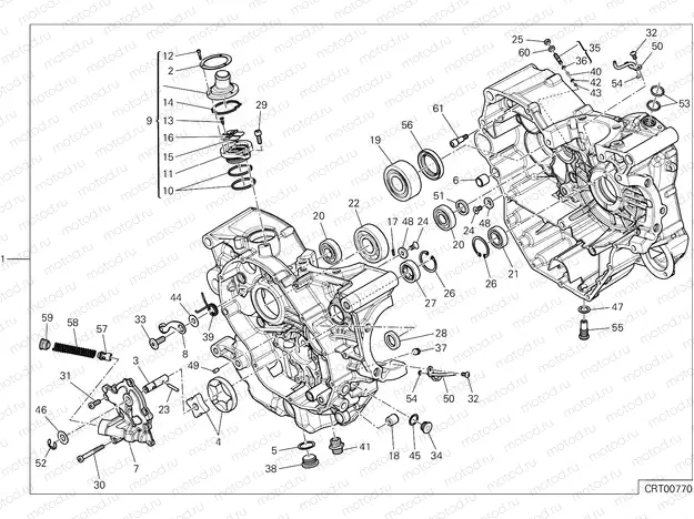 HALF-CRANKCASES PAIR [MOD:M 821]