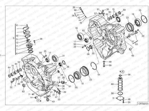 HALF-CRANKCASES PAIR [MOD:MS1200PP]