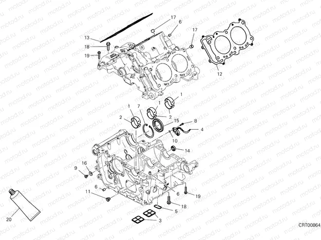 HALF-CRANKCASES PAIR [MOD:SFV4 S]