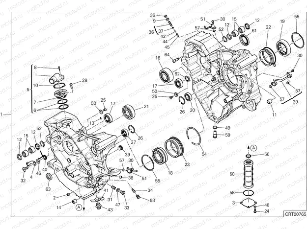 HALF-CRANKCASES PAIR [MOD:XDIAVELS]