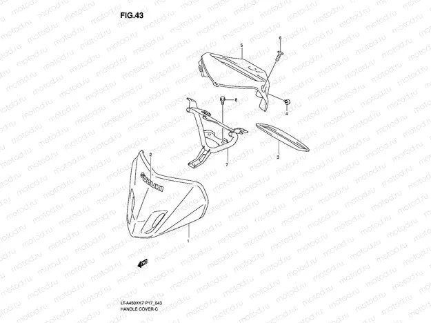 HANDLE COVER (LT-A450XK7/XK8/XZK8)