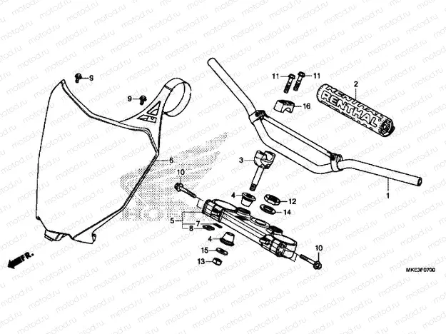 HANDLE PIPE / TOP BRIDGE