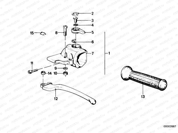 Handle unit left