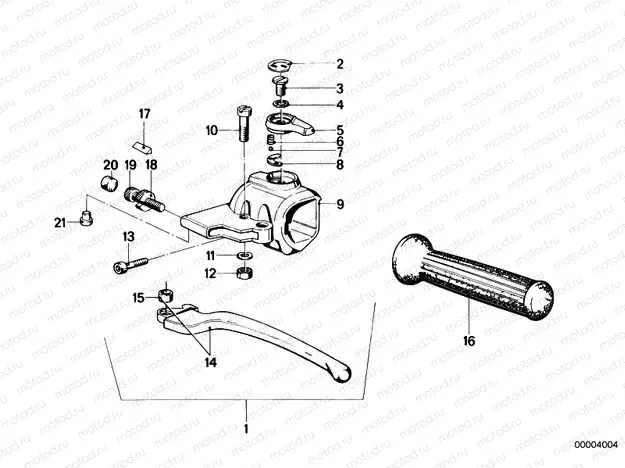 Handle unit left