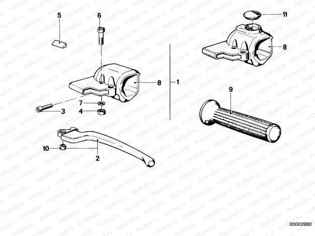 Handle unit left
