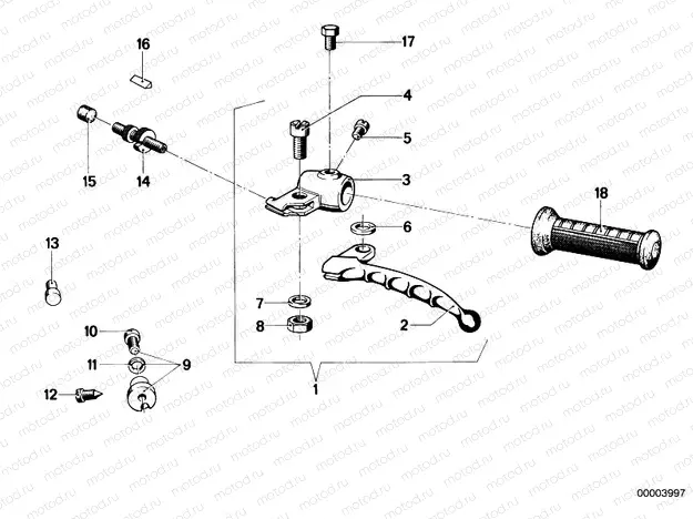 Handle unit left