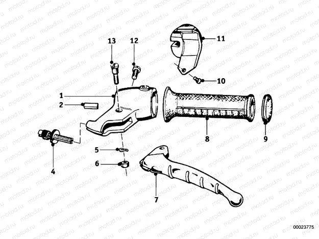 Handle unit left