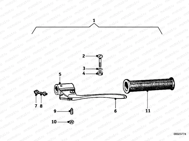 Handle unit left