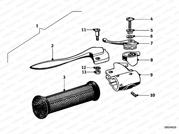Handle unit left