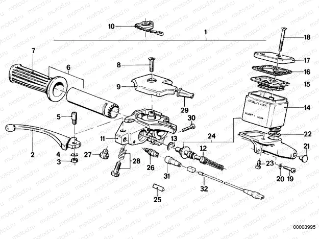Handle unit, right