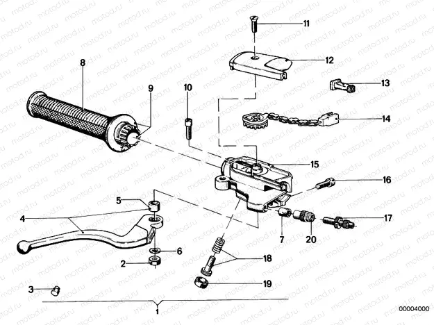 Handle unit, right