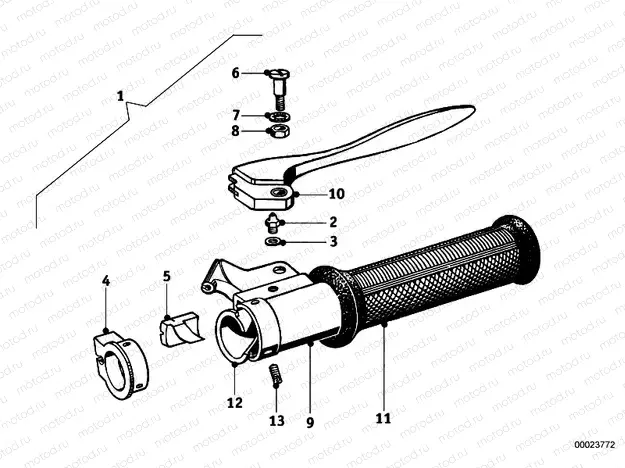 Handle unit, right