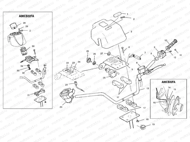 HANDLEBAR - A00CB32AA (4949354935B011) | HANDLEBAR - A00CB32AA (4949354935B011)