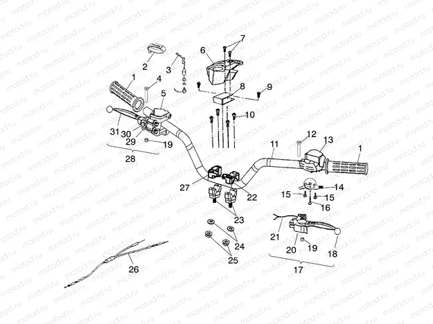 HANDLEBAR - A03KA09CA/CB (4983138313B11) | HANDLEBAR - A03KA09CA/CB (4983138313B11)