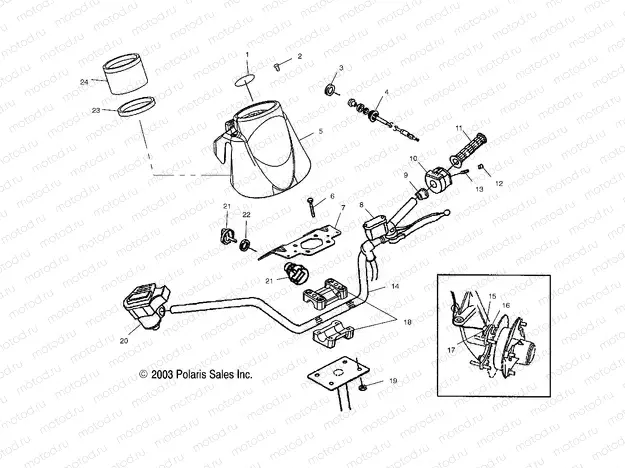 HANDLEBAR - A04CD32AA/AB/AC/FB (4986268626C01) | HANDLEBAR - A04CD32AA/AB/AC/FB (4986268626C01)