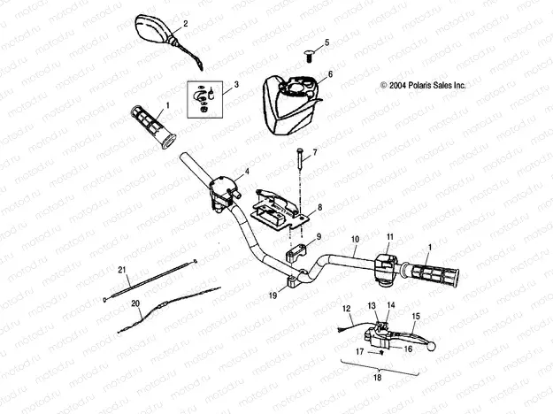 HANDLEBAR - A05PB20EA/EB/EC/ED (4999709970C03) | HANDLEBAR - A05PB20EA/EB/EC/ED (4999709970C03)