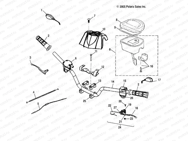 HANDLEBAR - A06PB20VA/VB (4999202869920286B14) | HANDLEBAR - A06PB20VA/VB (4999202869920286B14)