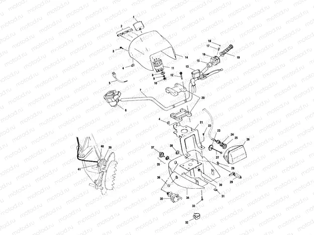 HANDLEBAR and HEADLIGHT POD - A00CD50AA (4954885488B011) | HANDLEBAR and HEADLIGHT POD - A00CD50AA (4954885488B011)