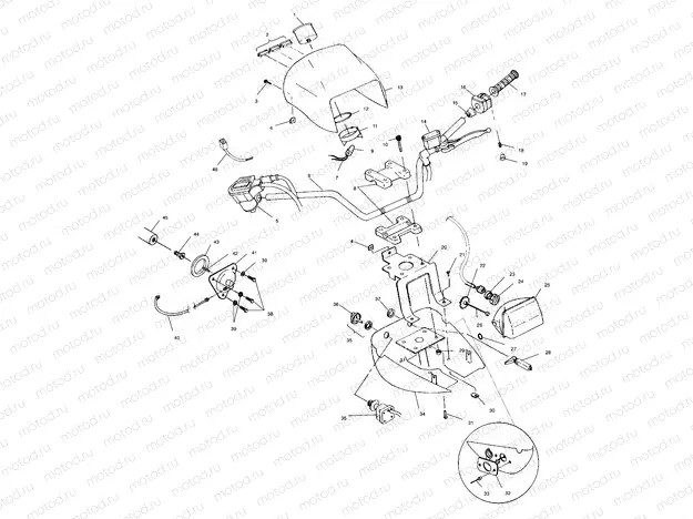 HANDLEBAR and HEADLIGHT POD - A99CH45IA (4949154915B011) | HANDLEBAR and HEADLIGHT POD - A99CH45IA (4949154915B011)