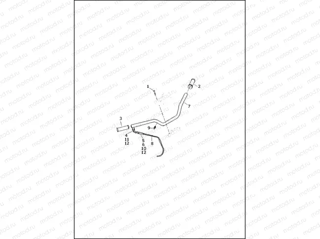 HANDLEBAR AND THROTTLE CONTROL - XL883L, XL1200X, XL1200XS