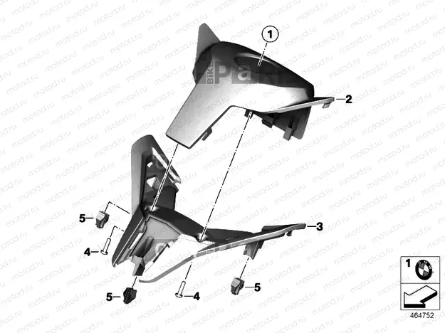 Handlebar cover, center