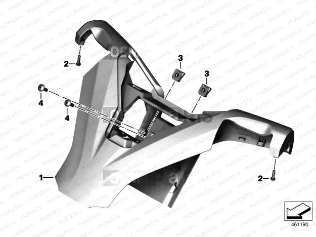 Handlebar cover, top