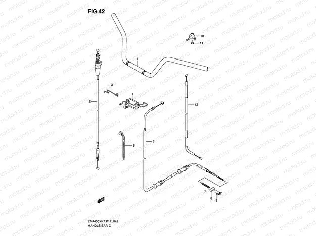 HANDLEBAR (LT-A450XK7/XK8/XZK8)