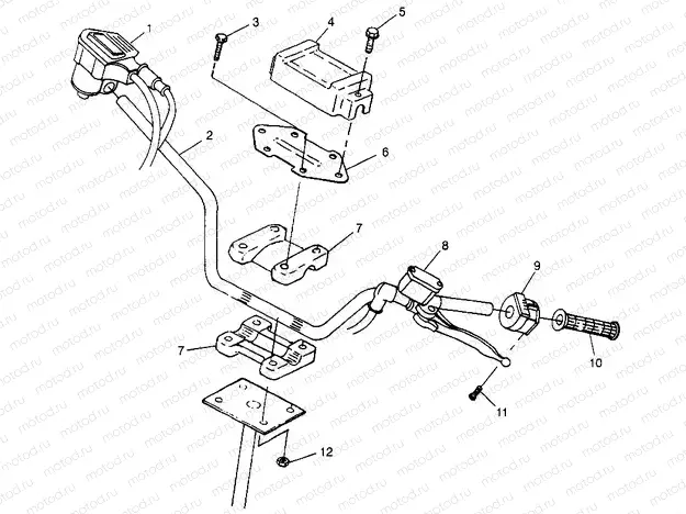 HANDLEBAR Sport 400L W97BA38C and Trail Blazer W97BA25C (4940124012B007) | HANDLEBAR Sport 400L W97BA38C and Trail Blazer W97BA25C (4940124012B007)